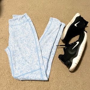 XS Cloud Blue Gymshark Leggings. Small Logo on back